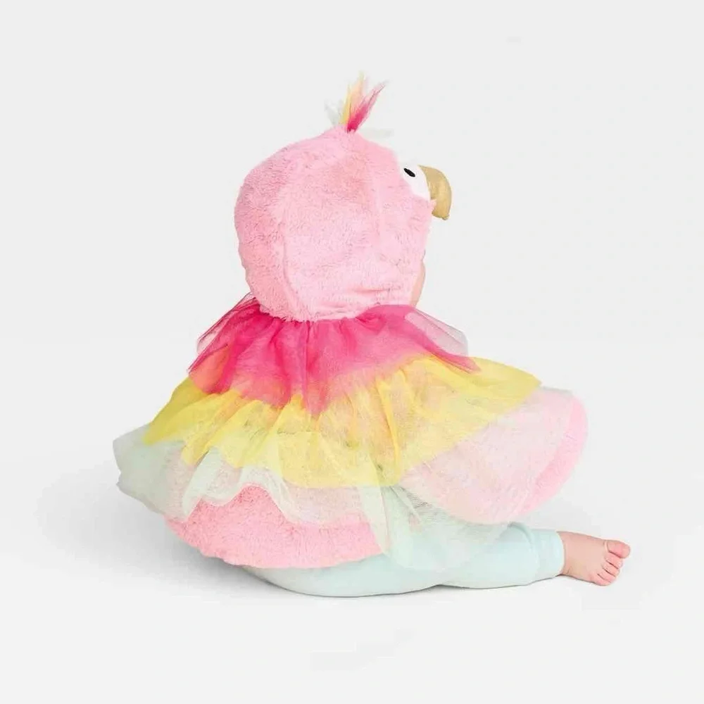 Vibrant Pink Parrot Kids Costume